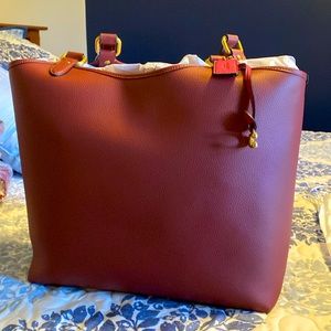 Deep red coach purse